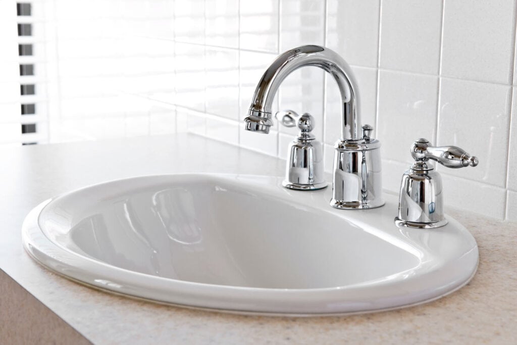 Sparkling clean bathroom sink